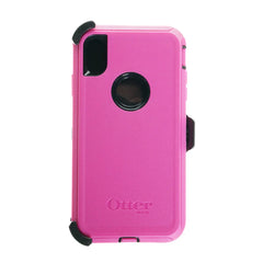 Estuche de protección OtterBox Defender para iPhone XS Max en rosa y negro.