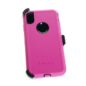 estuches proteccion otterbox defender apple iphone xs max color rosado / negro