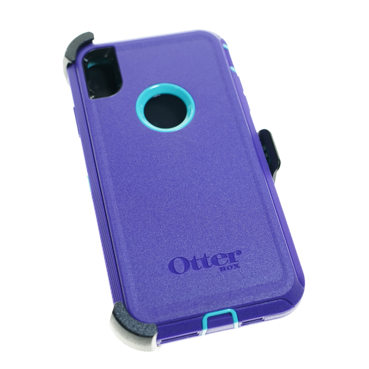 estuches proteccion otterbox defender apple iphone xs max color morado / turquesa