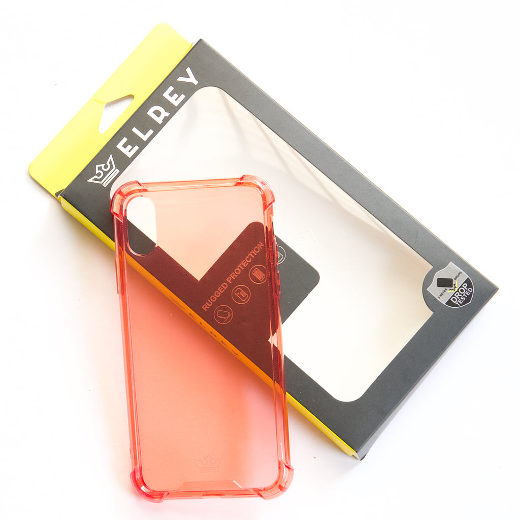 estuches proteccion el rey hard case flexible reforzado apple iphone xs max color rojo