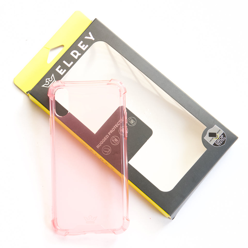 estuches proteccion el rey hard case flexible reforzado apple iphone xs max color rosado