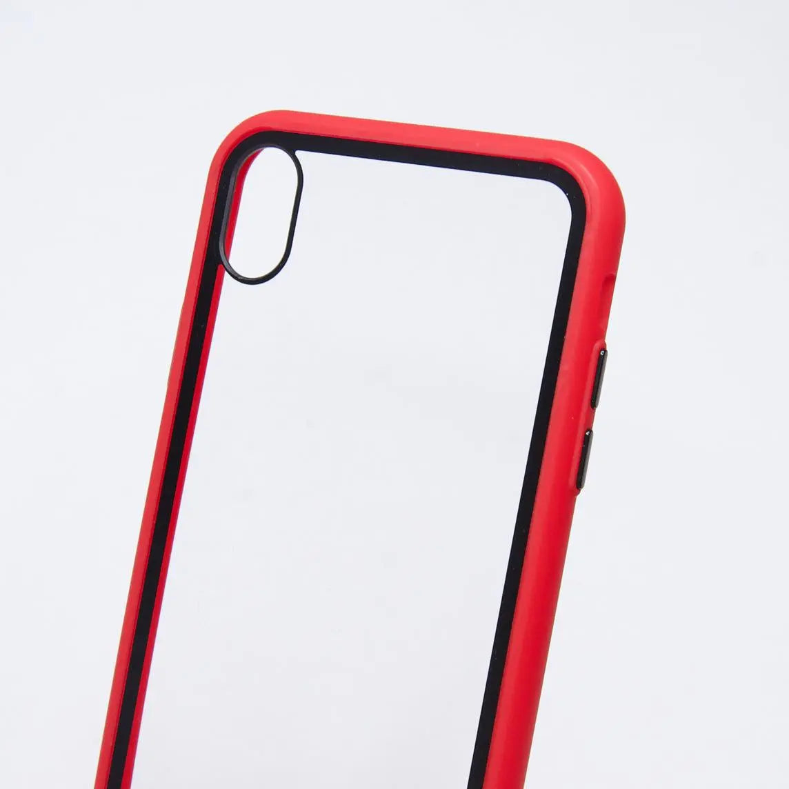 estuche transparente el rey apple iphone xs max color rojo / transparente  Shop name