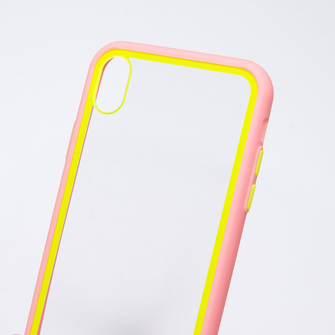 estuches transparente el rey apple iphone xs max color rosado / transparente