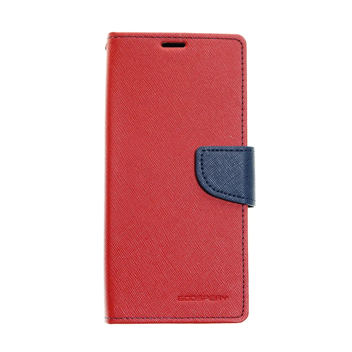 Estuche carteras Goospery Fancy Diary para Apple iPhone X rojo y azul marino.