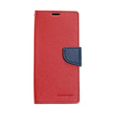 Estuche carteras Goospery Fancy Diary para Apple iPhone X rojo y azul marino.