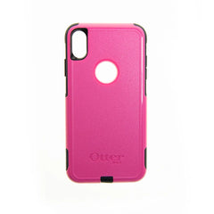 Estuche clásico OtterBox Commuter para iPhone XS Max en color rosado y negro, protección dual.