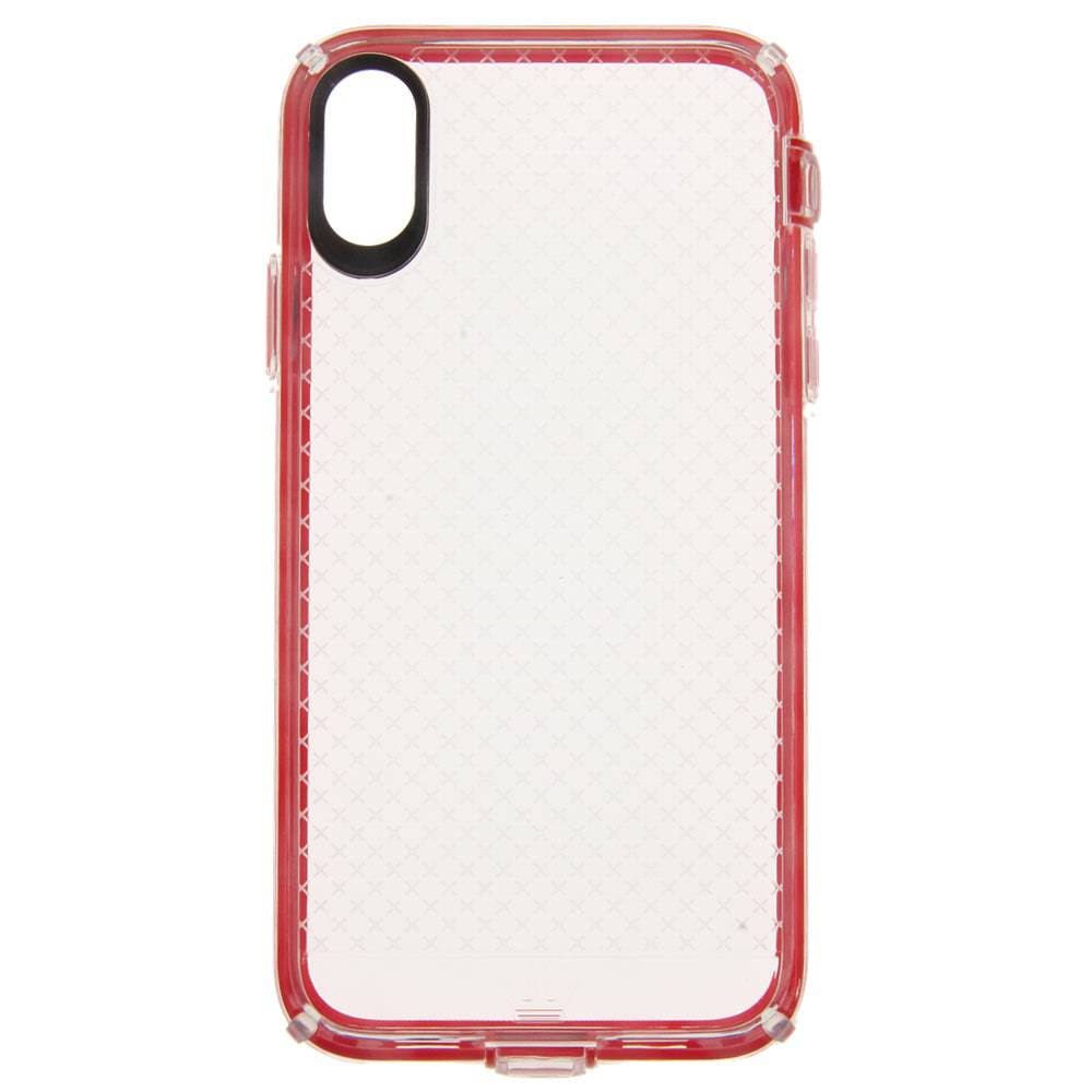 Estuches Proteccion El Rey Anigma Caidas De 2 10 Mts Apple Iphone Xs Max Color Rojo / Transparente - MUNDO ACCESORIOS (B2C)