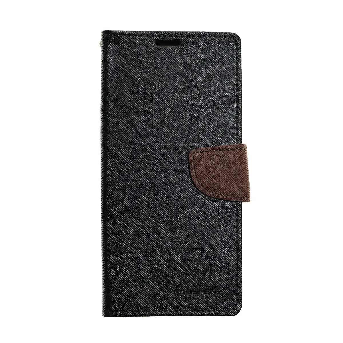 Estuche carteras Goospery Fancy Diary para Apple iPhone XS Max, color negro y café.