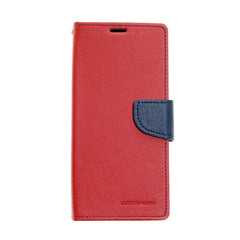 Estuche Goospery Fancy Diary rojo azul marino para iPhone XS Max.