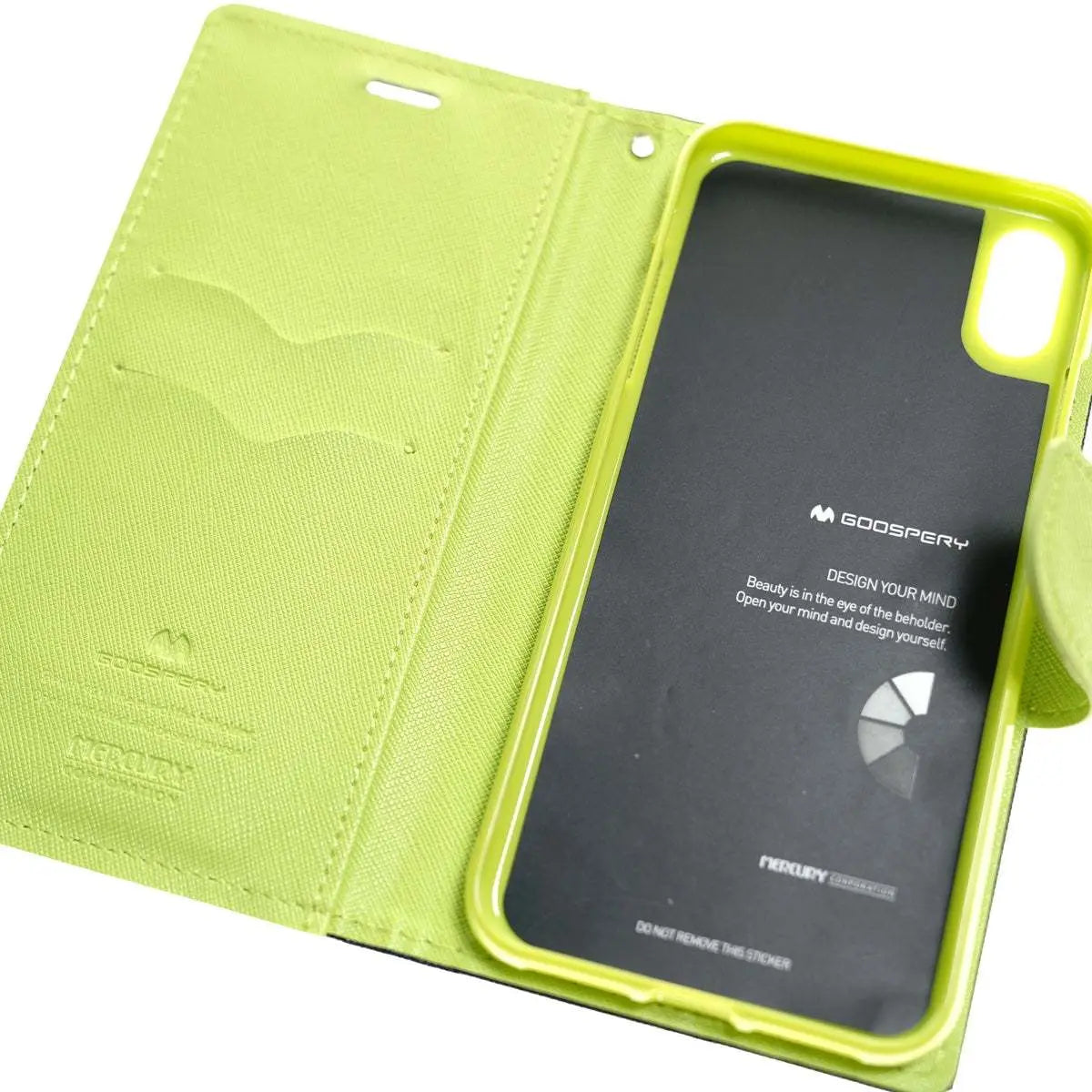 estuche carteras goospery fancy diary apple iphone xs max color azul marino / verde  Shop name