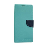 estuche Goospery Fancy Diary para iPhone XS Max en color turquesa y azul marino