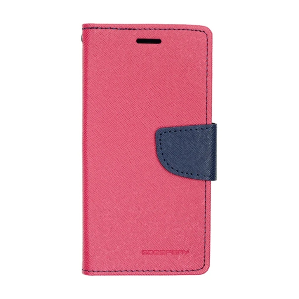 estuches carteras goospery fancy diary apple iphone xs max color rosado / azul marino