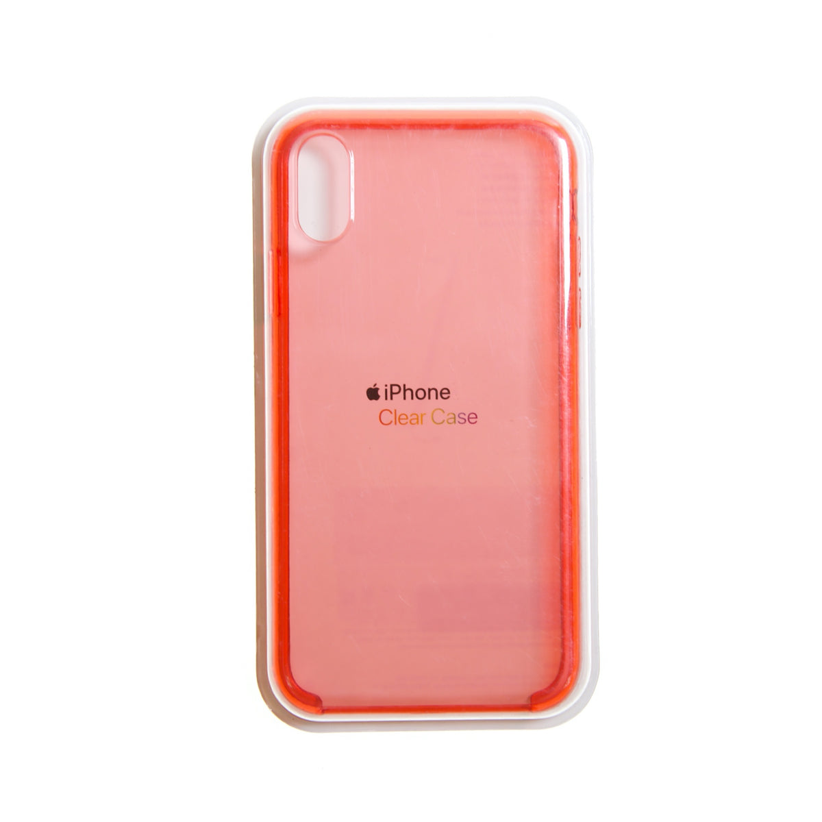 estuches transparente apple iphone xs max color rojo / transparente