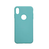 Turquoise silicone case for Apple iPhone XS Max, offering stylish protection.