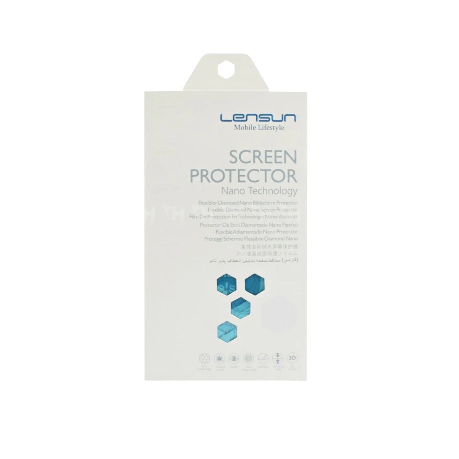 Protector de pantalla Lensun Nanotech 8T, película flexible auto-reparable para dispositivos de 8 pulgadas.