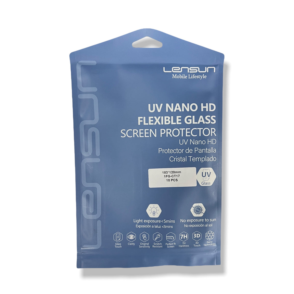 Protector Pantalla lensun nanotech film nano flexible self restore uv healing curve transparente