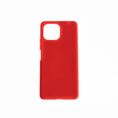 Funda de silicona roja para Xiaomi Mi 11 Lite, estuche protector antideslizante.