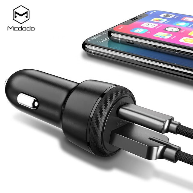 Mcdodo fast charging car charger 1 usb type c pd / qc 2.4a 5a 38w ultra fast cc 5970