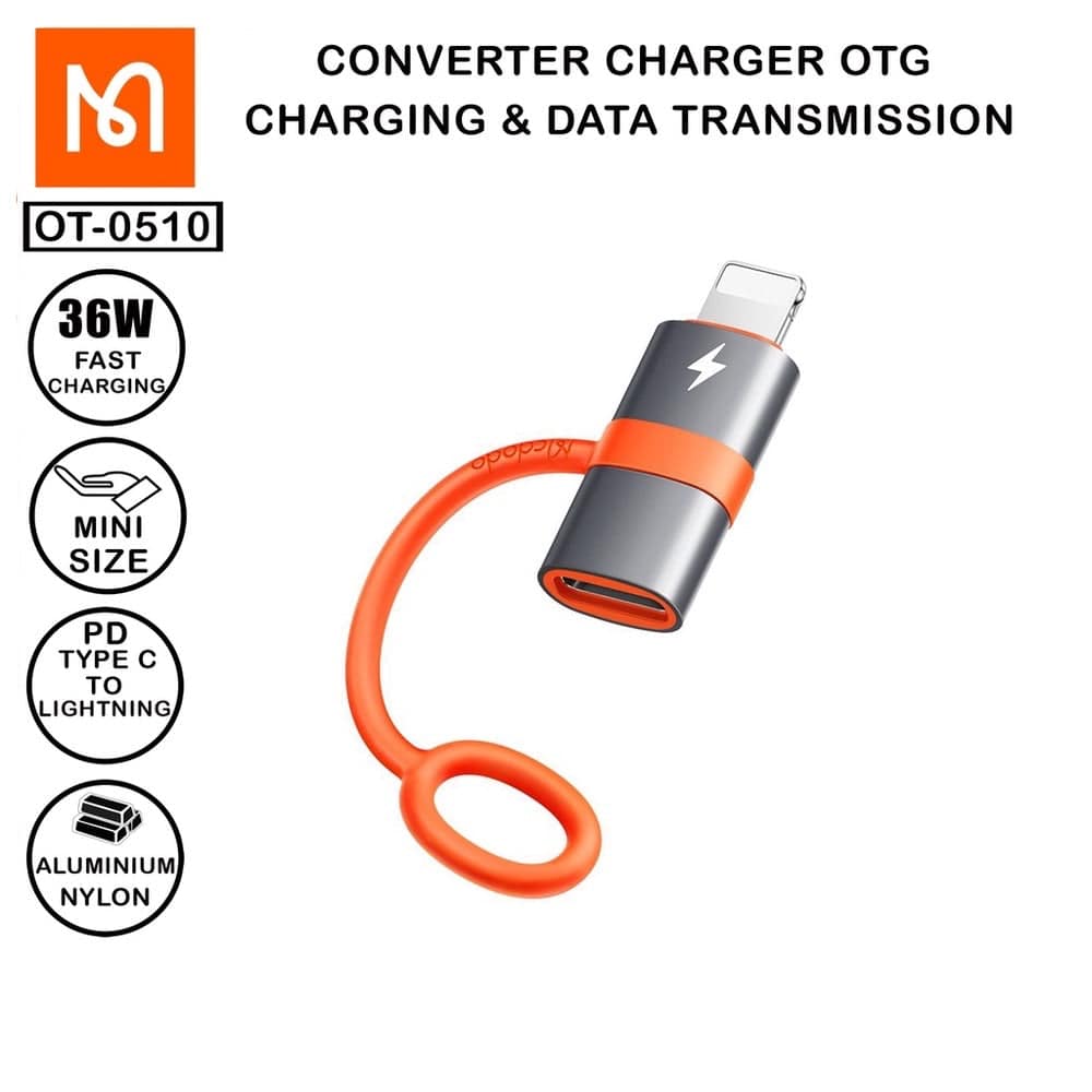 Cable mcdodo adaptador otg tipo c a lightning 3a y 36w max - MUNDO ACCESORIOS (B2C)