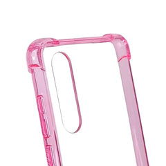 Estuche rosa reforzado Huawei P30 con protección superior y diseño elegante.