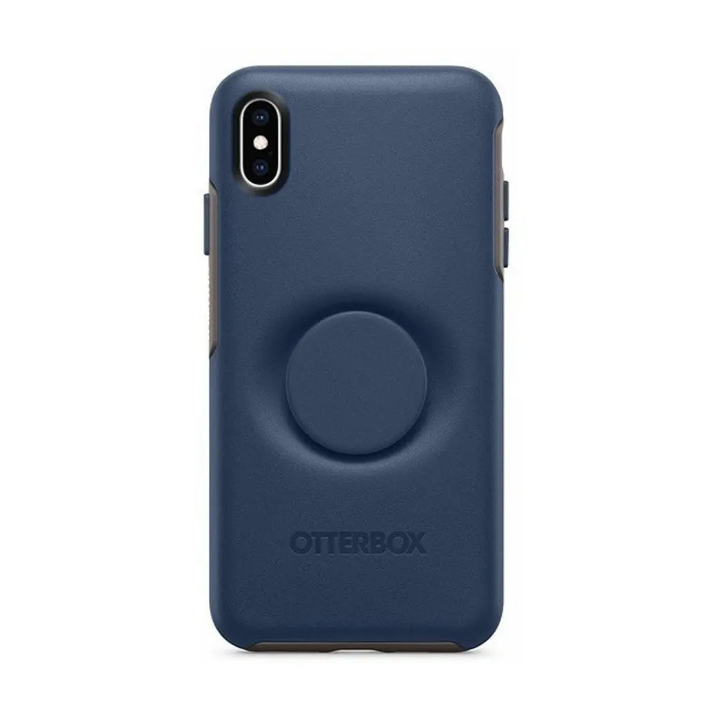 estuche clasico otterbox symmetry pop para apple iphone xs max color azul, diseño elegante y protección superior