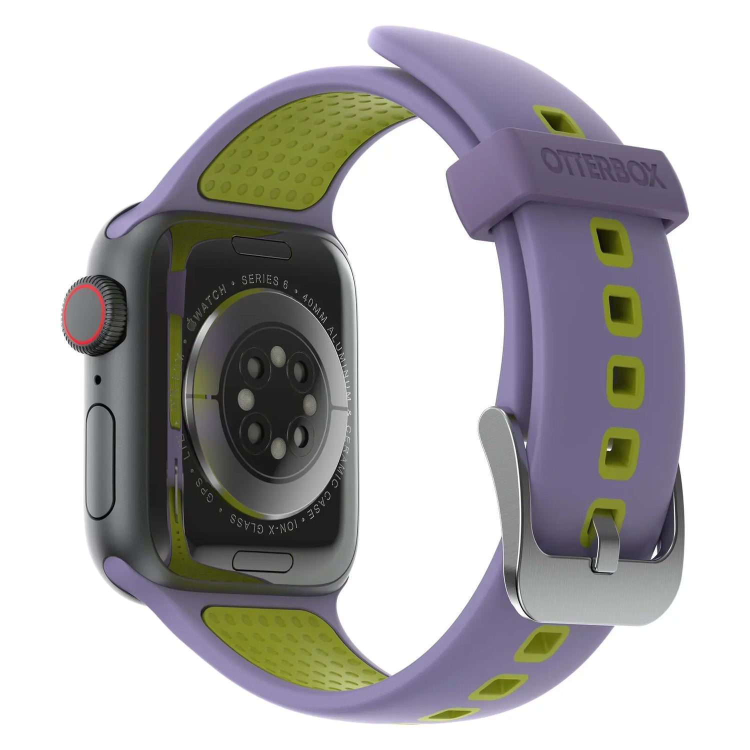 Accesorio otterbox pulsera silicon all day band apple watch 38 / 40 / 41 mm color lila / verde limon  Shop name