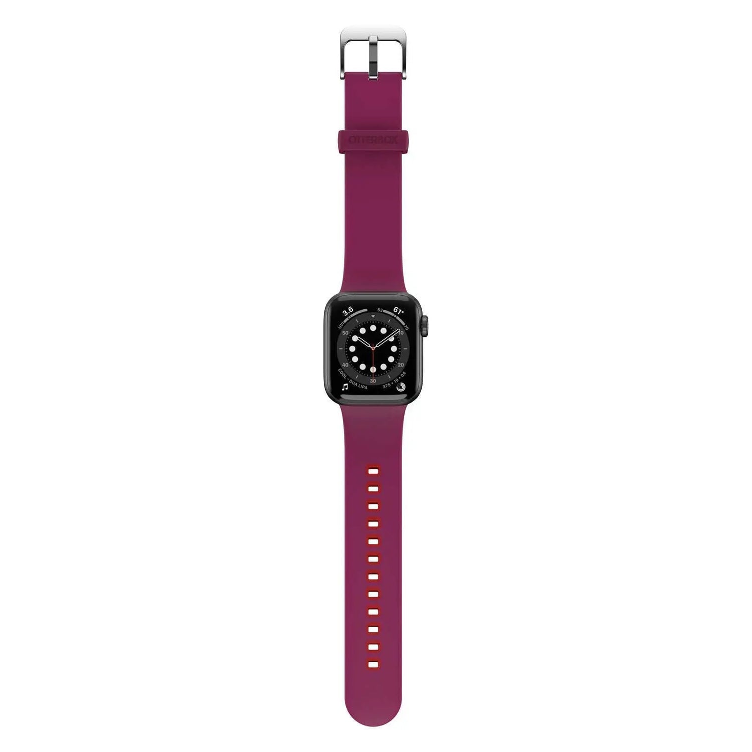 Pulsera de silicona Otterbox All Day para Apple Watch 38/40/41 mm en color fucsia/rojo.