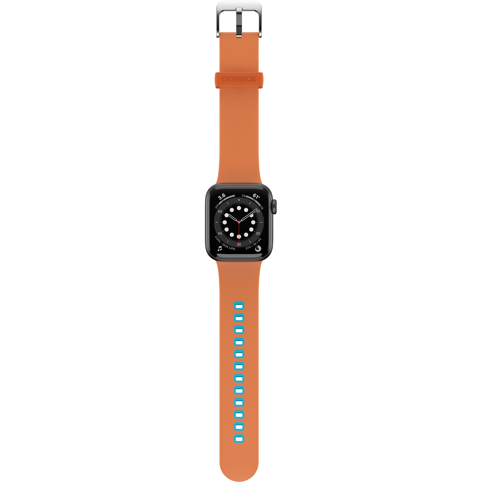 Accesorio otterbox pulsera silicon all day band apple watch 38 / 40 / 41 mm color naranja / turquesa