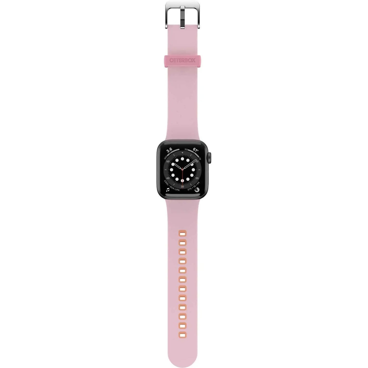 Pulsera de silicona Otterbox All Day para Apple Watch en rosado/melón, compatible con modelos 38/40/41 mm.