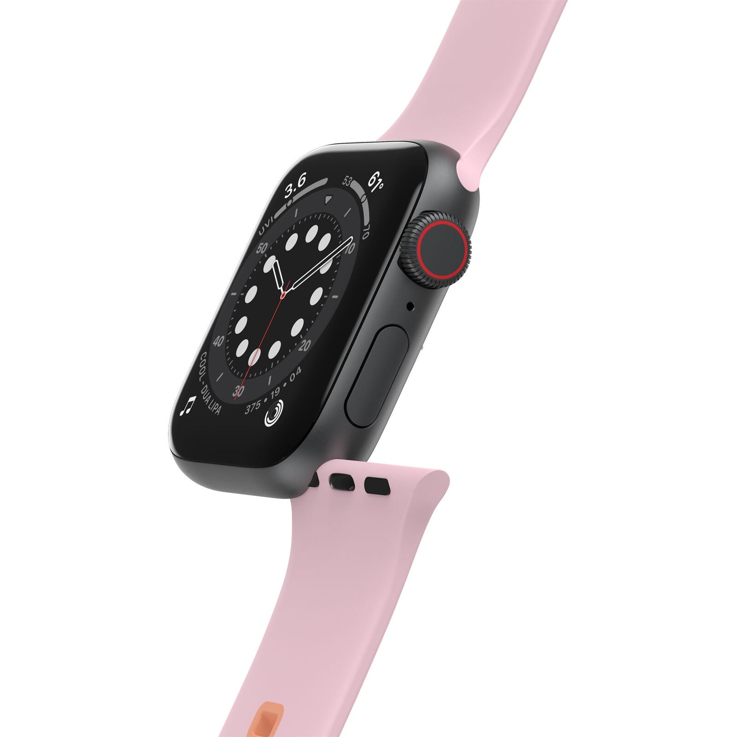 Accesorio otterbox pulsera silicon all day band apple watch 38 / 40 / 41 mm color rosado / melon