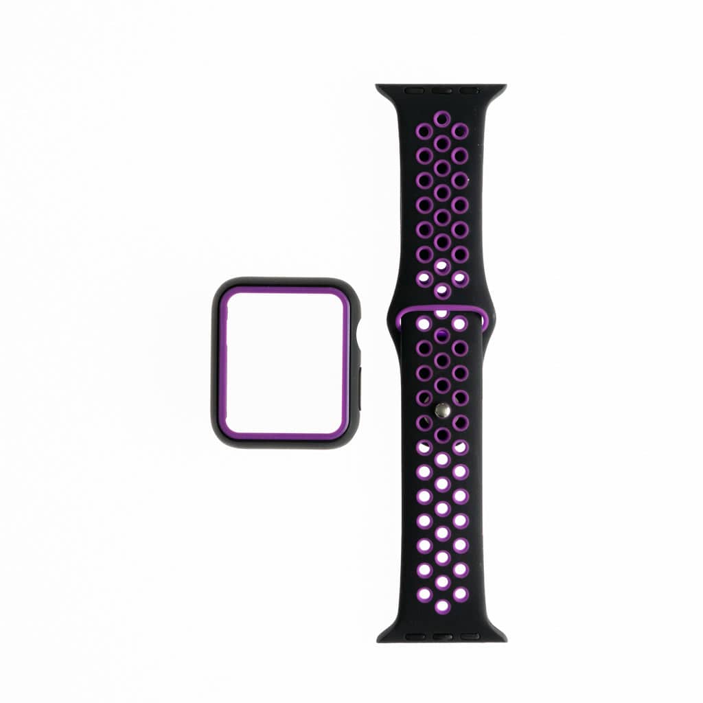 Accesorio Generico Pulsera Nike Con Bumper Apple Watch 42 Mm Color Negro / Morado - MUNDO ACCESORIOS (B2C)