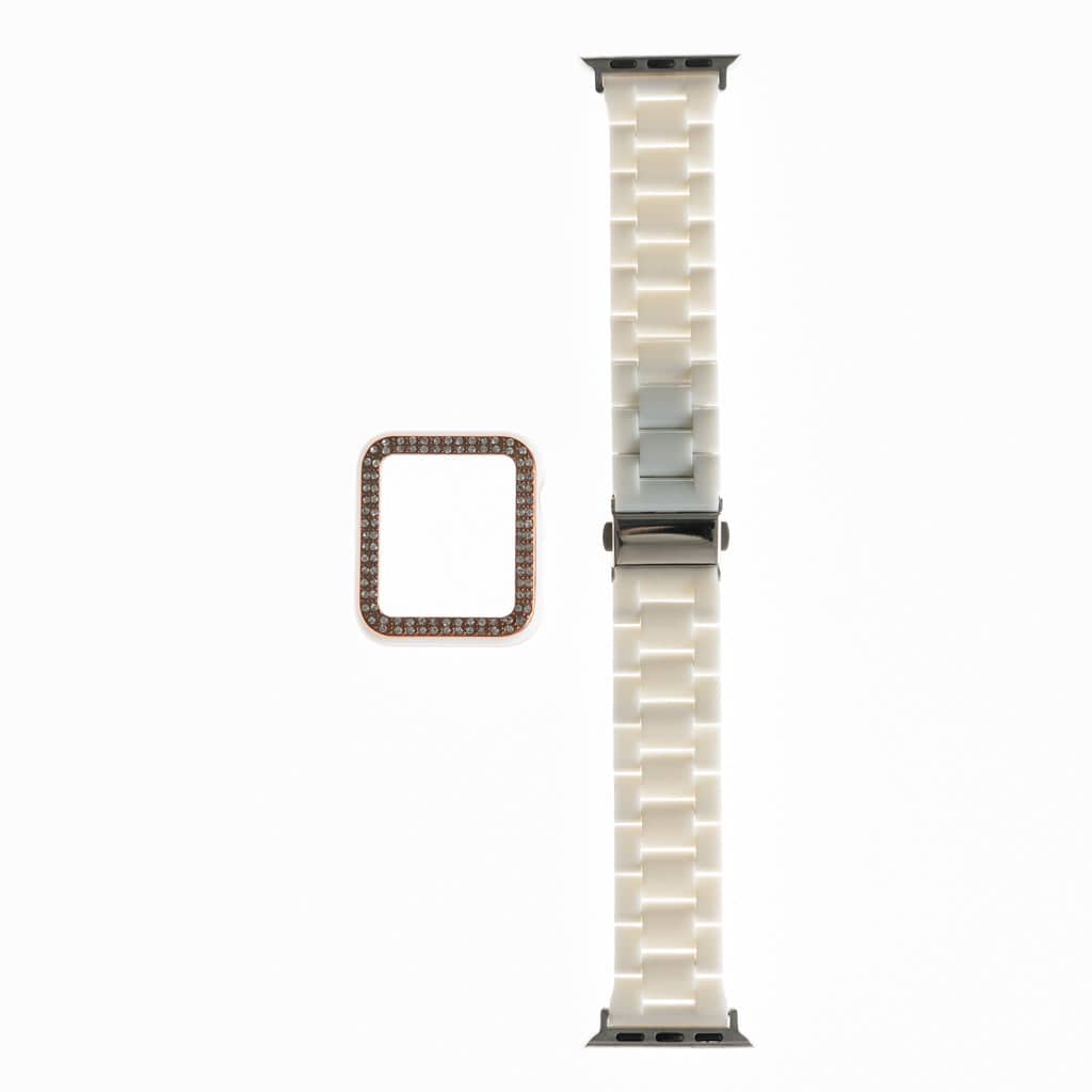 Accesorio Generico Pulsera Con Bumper De Diamantes Apple Watch 42 Mm Color Blanco - MUNDO ACCESORIOS (B2C)