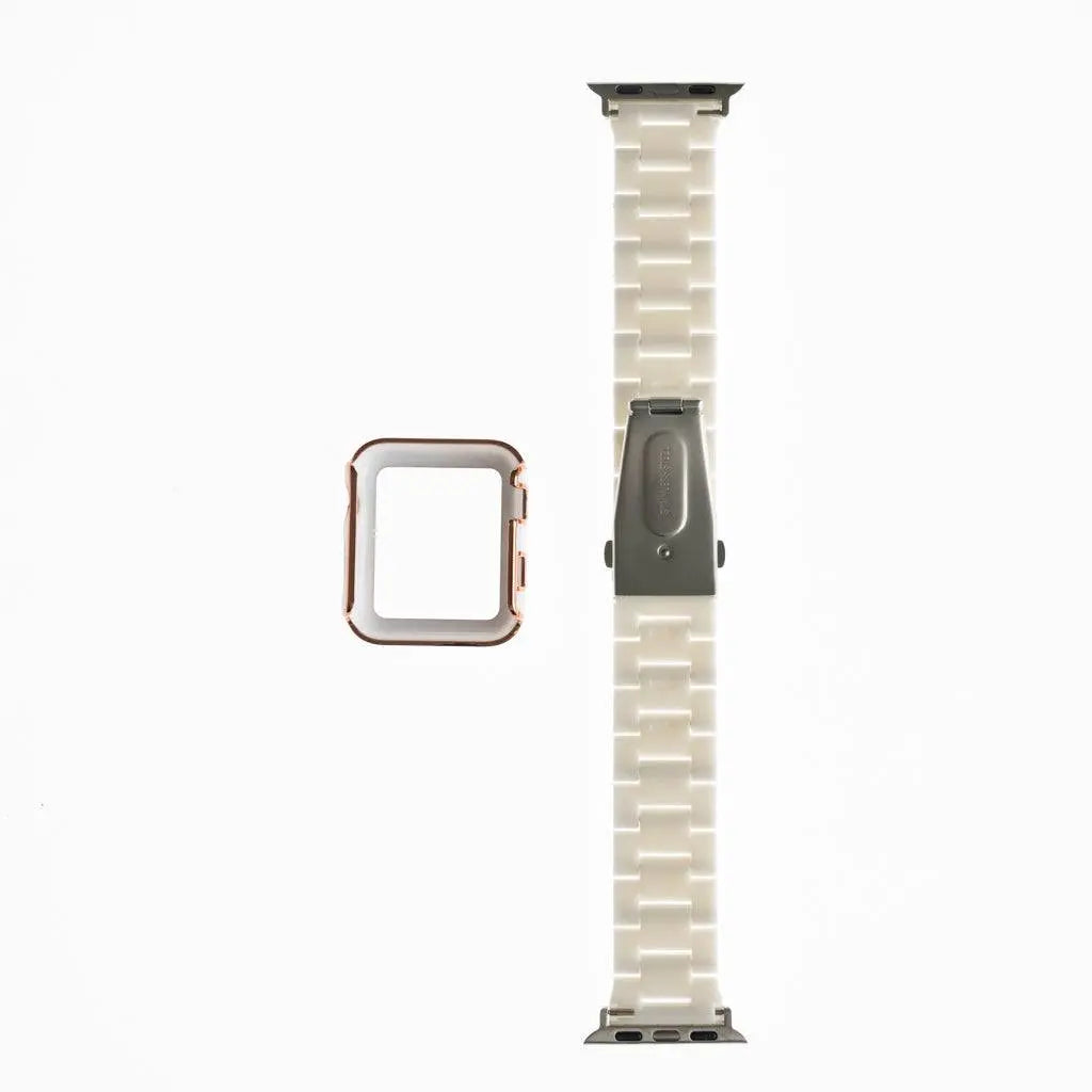 Accesorio Generico Pulsera Con Bumper De Diamantes Apple Watch 42 Mm Color Blanco  Shop name