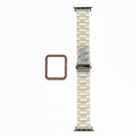 Generic accessory bracelet with diamond bumper apple watch 38 mm white color