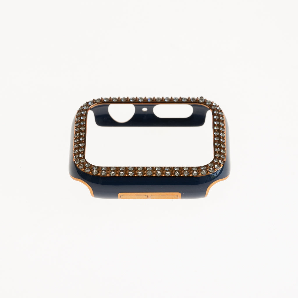 Accesorio generico pulsera con bumper de diamantes apple watch 38 mm color azul marino