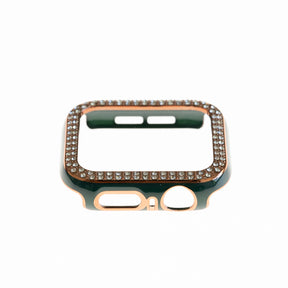 Accesorio generico pulsera con bumper de diamantes apple watch 44 mm color verde marfil