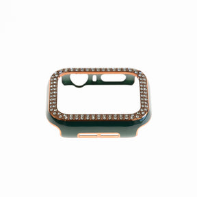 Accesorio generico pulsera con bumper de diamantes apple watch 44 mm color verde marfil