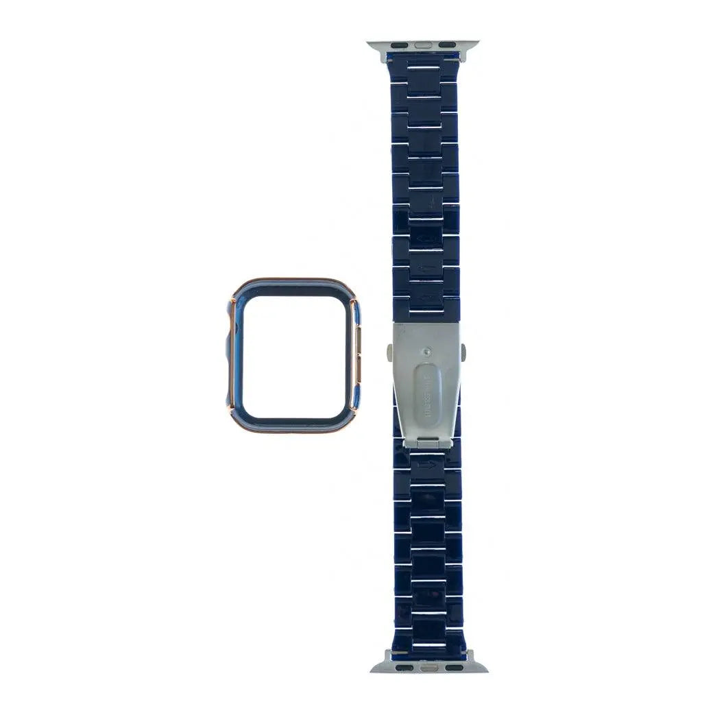 Accesorio Generico Pulsera Con Bumper De Diamantes Apple Watch 44 Mm Color Azul Marino  Shop name