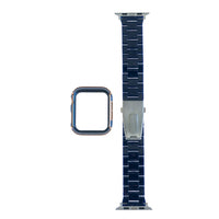 Generic Accessory Bracelet With Diamond Bumper Apple Watch 44 Mm Navy Blue