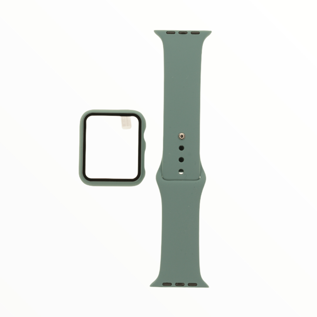 Accesorio el rey pulsera con bumper y protector de pantalla apple watch 38 mm color verde olivo - MUNDO ACCESORIOS (B2C)