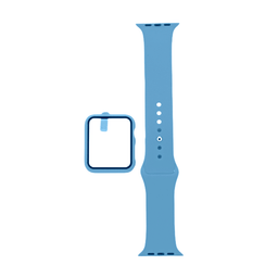 Accesorio el rey pulsera con bumper y protector de pantalla apple watch 38 mm color azul capri - MUNDO ACCESORIOS (B2C)