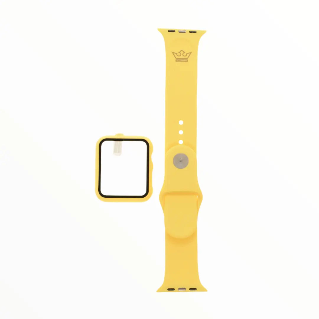 Accesorio el rey pulsera con bumper y protector de pantalla apple watch 38 mm color amarillo  Shop name