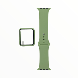 Accesorio El Rey Pulsera Con Bumper Y Protector De Pantalla Apple Watch 38 Mm Color Verde Claro - MUNDO ACCESORIOS (B2C)