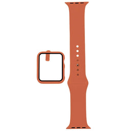 Accesorio El Rey Pulsera Con Bumper Y Protector De Pantalla Apple Watch 42 Mm Color Naranja - MUNDO ACCESORIOS (B2C)