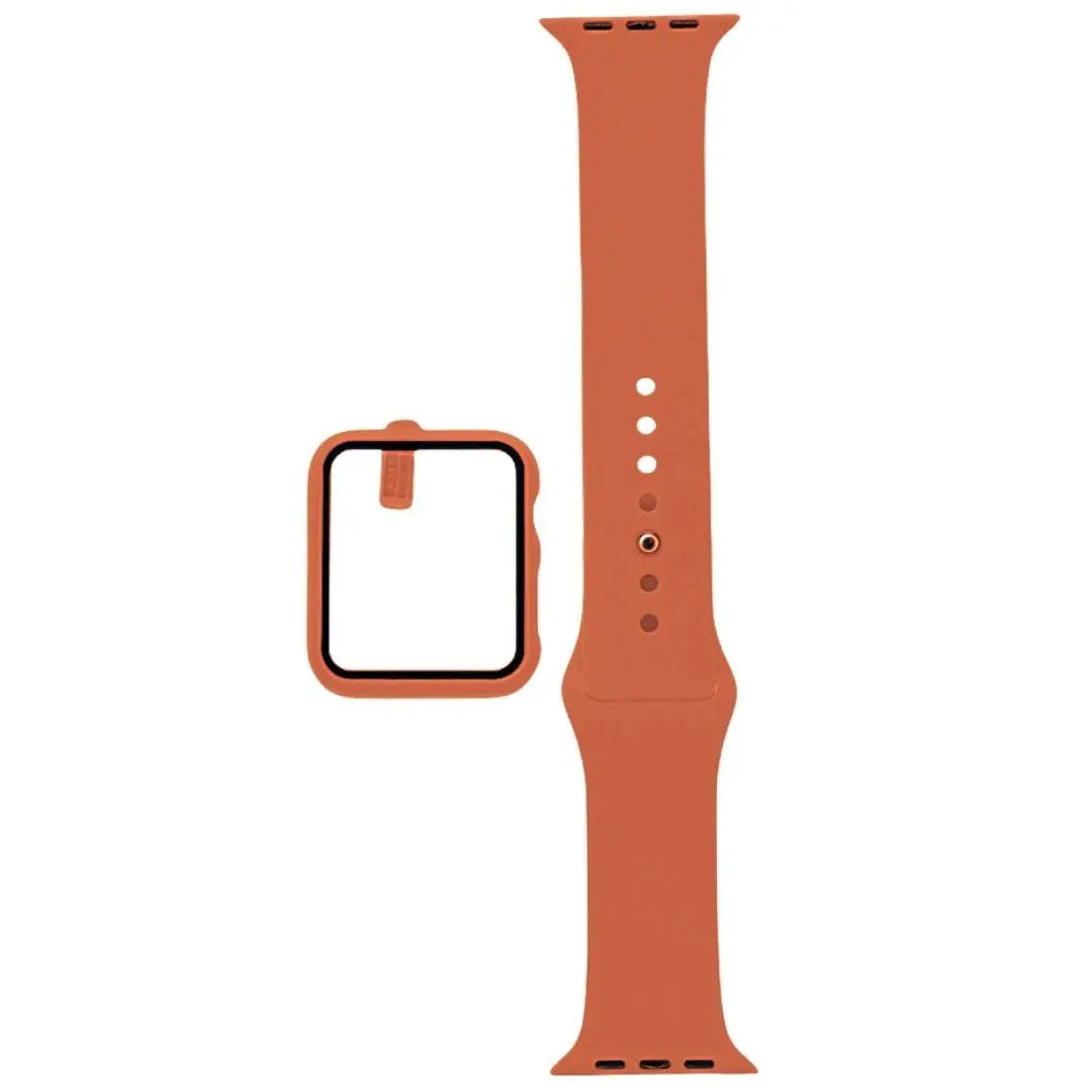 Pulsera El Rey naranja con bumper y protector para Apple Watch 42 mm.