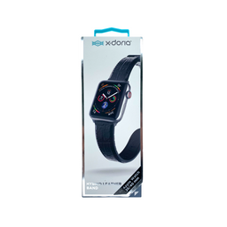 Accesorio Xdoria Pulsera De Cuero Croc Apple Watch 38 / 40 Mm Color Negro