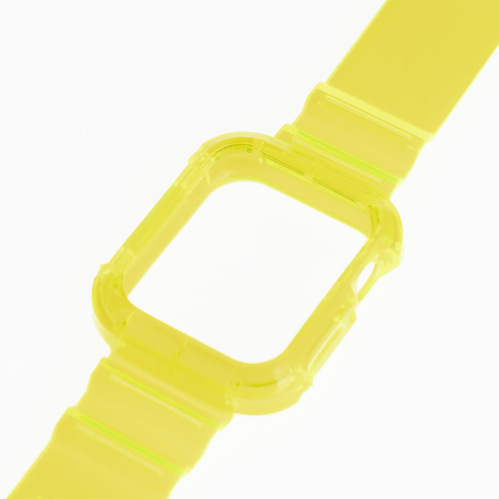 Accesorio generico pulsera con bumper rugged apple watch 44 mm color verde neon