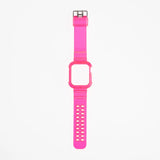 Accesorio robusto pulsera fucsia con bumper para Apple Watch 44 mm.