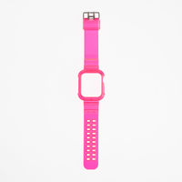 Accesorio robusto pulsera fucsia con bumper para Apple Watch 44 mm.