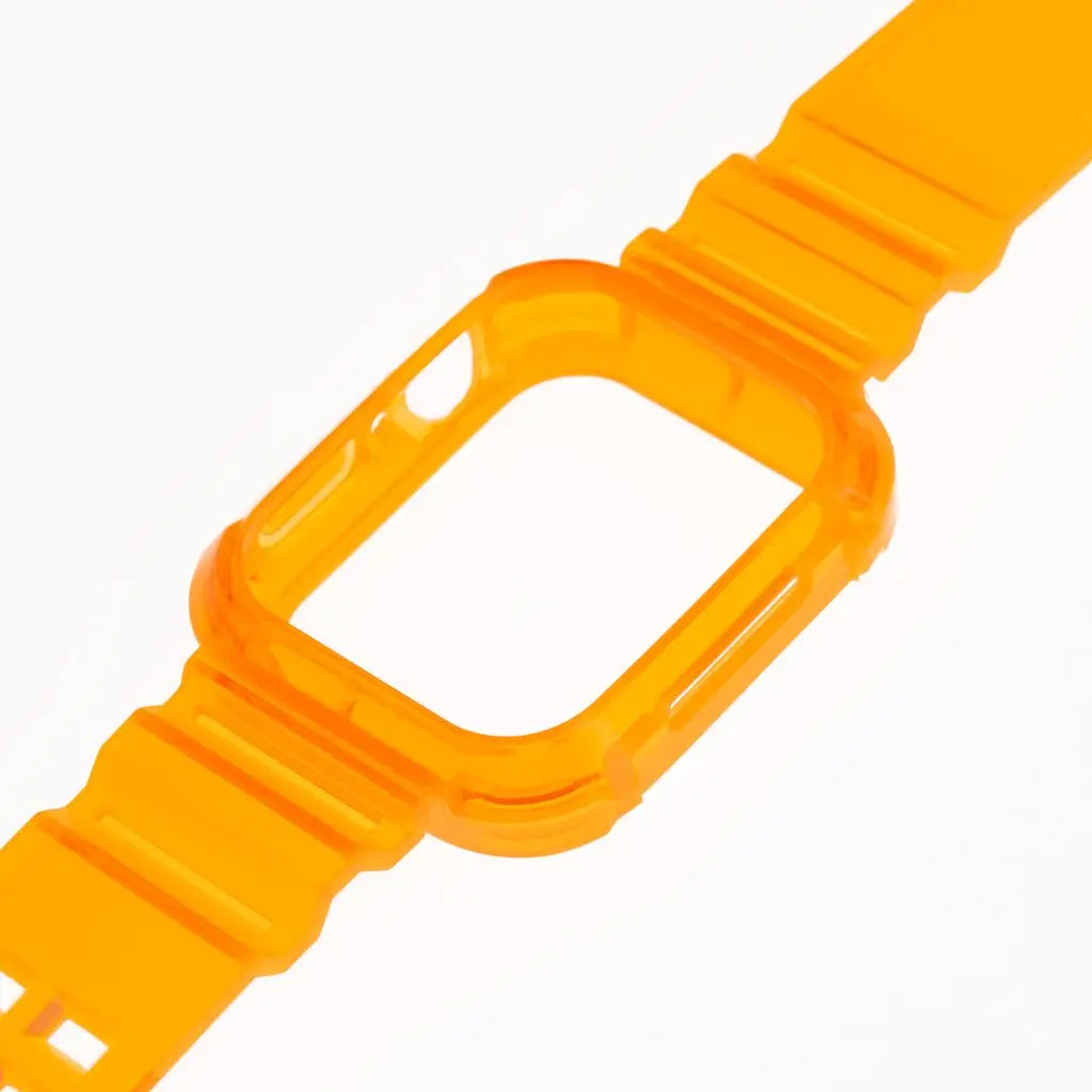 Accesorio Generico Pulsera Con Bumper Rugged Apple Watch 44 Mm Color Naranja  Shop name